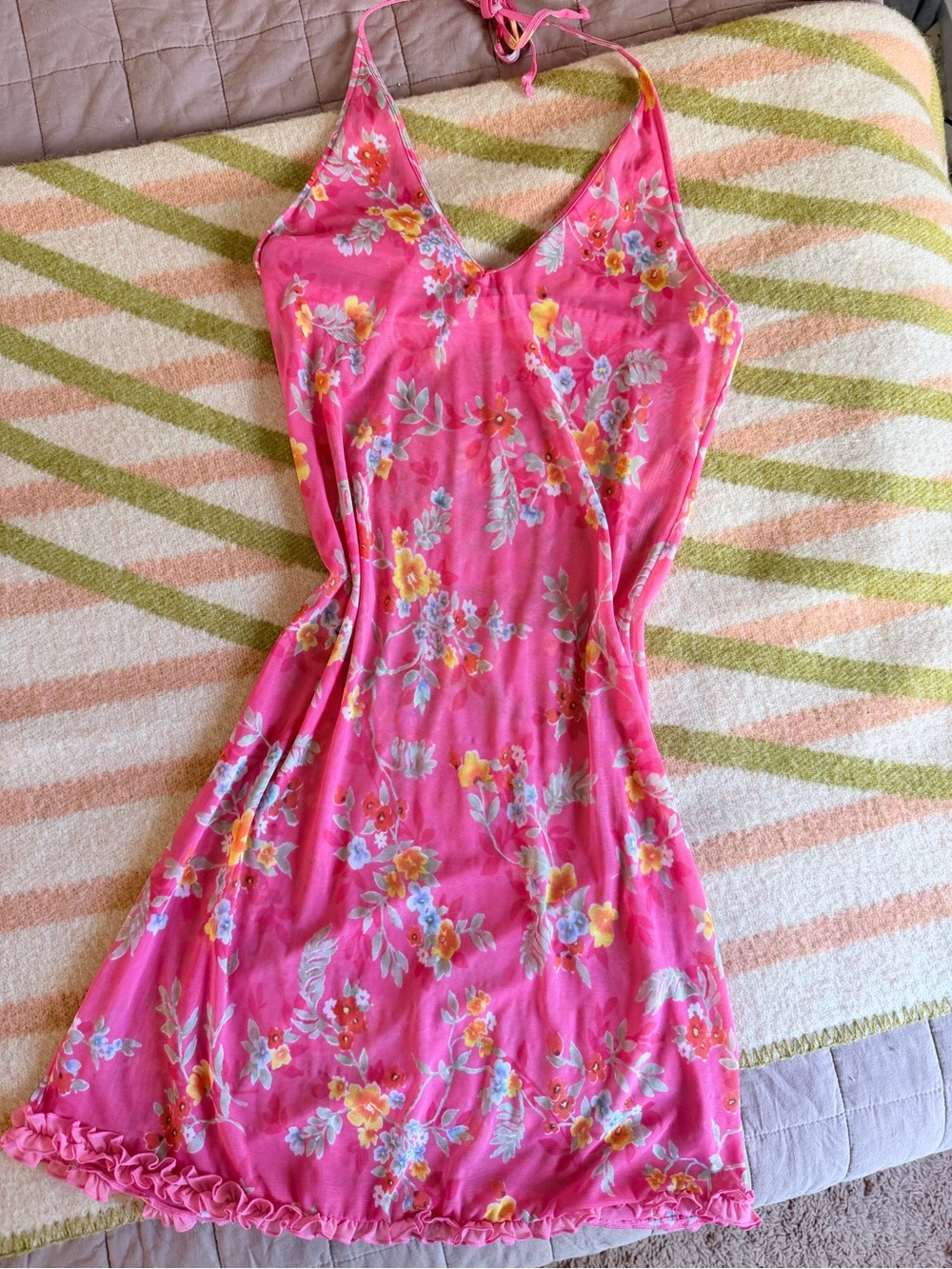 Victorias Secret  Floral Halter One-Piece Dress